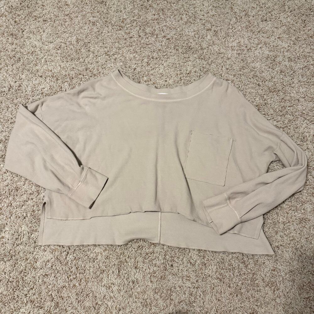 Hashttag Oversized Long Sleeve Waffle